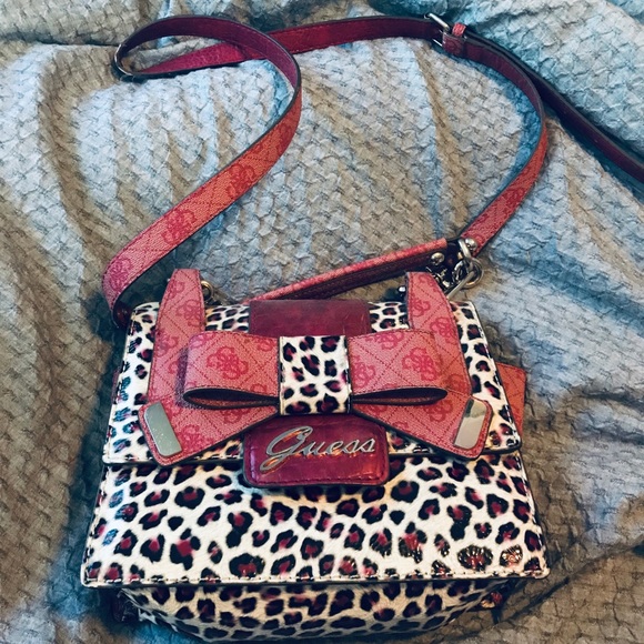 pink animal print bag